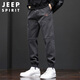 JEEP SPIRIT吉普休闲裤男春夏季韩版束脚裤子男士宽松工装裤 灰色 XL