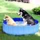 Ferret Fragrance Pet Foldable Bathtub Extra Large Bathtub Medicinal Bath Bath Supplies Dog Swimming Pool SPA Artifact Blue Thickened Diameter 100*Height 30 Drainage Side Side 70Jin Jin is equal to 0.5kg
