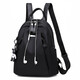 Double Star Rucksack Damen-Wear-Resistant Rucksack Freizeit-Reisetasche Mama-Tasche große Kapazität Wasserresistente Schulbeutel Schwarz (Standardmodell)