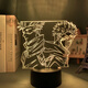 Le Yingqi returns to Wujowu 3D night light animation peripheral desktop ornament dormitory to send students' day gift ideas 9227 Wujowu-6 Black background colorful touch USB battery compartment