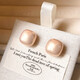 Square earrings for women, new popular retro earrings, light luxury, high-end, elegant, imitation pearl earrings, champagne color 12MM, one pair