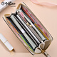 Jinlilai Wallet Damen Long Light Luxus großer Kapazität Reißverschluss Mehrfachkartengeschenke für Geschenke aus chinesischen Valentinstagsfreunden mit High-End-Kupplung [Beige, offizielle authentische, gefälschte, zehn Entschädigung]