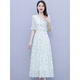 Nukm Summer Mariffon Floral Robe Women's 2025 Nouveau tempérament long du style de style haut de gamme d'été.