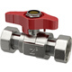 
ZANLUTONG (ZANLUTONG) live ball valve 4 minutes 6 minutes 1 inch full copper double inner wire inner and outer wire valve water pipe switch gas direct tap water dark gray 12161/2 red handle