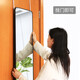 Zhenjinfang Ganzkörperspiegel Hanging Türspiegel Dressing Spiegel gegen Wand Selbstklebende Wand Mauer Spiegel Home Schlafzimmer Studenten Schlafzimmer Soldat Mysterious Black Big Runded Ecke 40*150 [Tür Hanging Wall gegen Wand]