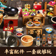 欣格儿童做饭迷你小厨房真煮套装过家家玩具真做饭炒菜复古锅具46件套