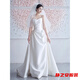 
Mafeixuan French satin light wedding dress new style bride simple strapless tiara small tail white welcome dress white wedding dress + butterfly S 160