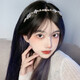 Shufen retro Baroque imitation pearl headband diamond headband fairy forest super fairy niche versatile headwear birthday gift F0993 Baroque imitation pearl headband
