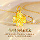 China Gold (CHINA GOLD) Four-leaf clover gold necklace women's pure gold pendant birthday gift for girlfriend and wife practical gift for wedding anniversary Jingsuda pure gold four-leaf clover pendant + pure gold chain