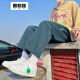Qilin Ka (Qilinka) Avocado Green Casual Hosen für Männer im Frühling und Sommer High Street Straight Hosen Hong Kong Style Design Sinn für vielseitige hübsche Hose Pink 9855 L