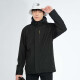 BRELRMON韩版冲锋衣女男防风户外防寒三合一保暖可拆卸滑雪登山服夹克外套 HS12805曜石黑-男 S