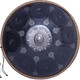Assas Hand Schlagzeuger Handhand-Handdpan Professionaler Stahl-Drum-Trommel UFO Percussion Instrument Magier Serie-9-Ton Schwarz