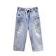 Zhidou Dou Shorts de pantalon coupé en denim stretch haut de gamme