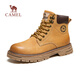 骆驼（CAMEL）王俊凯同款马丁靴男户外复古情侣大黄靴王者凯甲系列登山工装鞋子 G13W136121 驼色/咖啡 40