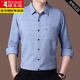 Woodpecker (TUCANO) pure cotton long-sleeved shirt men's spring and autumn style middle-aged casual real pocket plaid non-iron large size men's shirt anti-wrinkle 2266 blue long-sleeved 170/L (115Jin Jin is equal to 0.5kg 135Jin Jin is equal to 0.5kg)