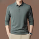 Montagut High-End Mulberry Seide Langarmed T-Shirt Herren Spring und Herbst 2024 Neues Hemd für Herren Sommer-Polo-Basis-Hemd grün [3878] M [100-120jin [Jin ist gleich 0,5 kg]]
