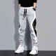 
Lingbo [2 packages] casual pants for men spring and summer trendy pants for men loose sports pants for men, men's trousers for feet, black + gray [spring and summer style] XL (recommended 120-140 Jin [Jin equals 0.5 kg])