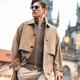 Mr. Coss Half High Necy Zipper Pure Cotton Treen Cardigan Automn Men's Ragsleeves Veste BT12352 Birch Green XL (180)
