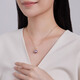 Queen of Pearls Nine Purple Lihuo 18K Gold 11-12mm Freshwater Purple Pearl Pendant with Silver Chain Birthday Gift for Girls