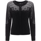 Pipi Dog New Summer Three-dimensional Relief Machine Embroidered Hollow Beaded Knitted Jacket Women's Cardigan 701 Black L (165)