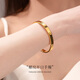 Junkiss threaded opening 18K gold silver-covered bracelet for women solid fashionable non-fading silver bracelet holiday gift threaded opening bracelet