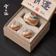 Xiyuanji Persimmon Cat Tea Set is a birthday gift for elders, ladies, best friends, friends and colleagues, wedding and retirement souvenirs. Persimmon Cat Gourd Ru Kiln Hand Grab 1 Pot and 2 Cups-Gift Box is a practical gift for retirement and opening gifts for colleagues.