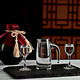Katav white wine glass dispenser set lead-free crystal glass with graduated wine glass bullet cup Maotai cup spirit glass 10 pots 100ml + 10 goblets 10ml