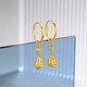 Saturday Fu 5G craft gold earrings for women Acacia water drop ball gold earrings price A099598 one pair about 2.59g