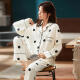 Pajamas para mujeres mangas largas de algodón puro de primavera y otoño de la mujer 2022 Las nuevas mujeres de algodón pueden usar ropa de verano en el hogar W12811 L [Adecuado para 100-120jin [Jin equivale a 0.5 kg]] [suave y cómodo]