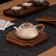Silver Age Jingzhou stone ladle silver teapot pure silver 999 household pot pure handmade kung fu tea set one piece silver teapot small rock eye pattern 210g 240ml