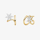 HEFANG He Fang Jewelry Gilded Snow Earrings Silver Earrings Women's Light Luxury High-end Birthday Gift for Girlfriend Gold