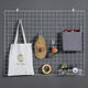 Mesh hook mesh hook wall hanging grid shelf white wire mesh jewelry rack snack rack supermarket shelf hook display rack background photo photo wall shelf exhibition hanging net Kangpeng mesh hook 10CM 10 pcs