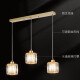 NVC dining chandelier, modern and simple bar table lamp, light luxury crystal, fashionable and creative dining chandelier E27 lamp holder without light source