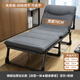 Nap-resistant folding bed single bed office nap artifact household portable camp bed simple lunch break multi-function lounge chair silent cotton linen style [reinforced square tube] 190*70cm
