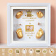 Yimi bébé Hand and Foot Imprime de boue photo de boue nouveau-née bébé 100 jours, cadeau complet et imprimerie à imprimé boue bouteille de cordon ombilical Style classique - vert foncé - style 3D