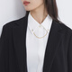雅戈尔（YOUNGOR）套西上衣女673款双排一粒扣宽松版西服垂感挺括新品商场同款 黑色 L 170/92A