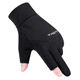 Feilanulun gloves men's winter warm anti-slip two-finger fishing gloves cycling takeaway rider driving gloves men's black two-finger one-size-fits-all