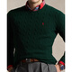 Polo Ralph Lauren Men and Women Classic Standard Edition Cable Knitted Knitted Sweater RL15909 300-Green L
