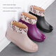 Dongyixuan Kurzrohr Regenstiefel für Frauen Mode-Regenstiefel mit mittlerer Röhre Wasserschuhe plus Samt warme nicht rutschfeste Wasserstiefel für Frauen Gummi Schuhe wasserdichte Schuhe lila 37