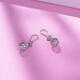 Yuanshengfu's new PT950 high-quality hollow ball platinum earrings, fashionable and versatile platinum earrings, ear hooks 2.42g