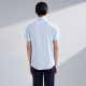 HLA Hailan House short-sleeved formal shirt summer solid color twill simple business short lining HNCBD2Q003A light blue twill (03) 175/92A (40)