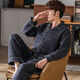Wei Jie Pure Cotton Pyjamas für Männer im Winterherbst- und Winter-Herren-Pyjama verdickte den warmen Anzug der Zwischenschicht-Baumwollbaumwäsche mittleren Alters und ältere Männermodell P3878 Big Red Cotton L [130-155jin [Jin gleich 0,5 kg]]