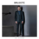 Brloote/Barout men's suit tops Business casual wool floral suit jacket Autumn clothing Dark green 170/92A
