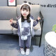 Punctuation Bear Korean Style Western Style Children's Sweater Three-piece Set Plus Velvet Thickened Baby Sports Suit Baby Casual Clothes Girls Jacket Boys Cardigan Hooded Outing Clothes Children's Clothes Spring Autumn Winter Small Cat Pink 110 Size Recommended Height 95-105cm