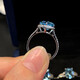 HEEKAIYI Santa Maria Aquamarine Ring Women's 18k Gold Diamond Ring Chinese Valentine's Day Birthday Gift for Wife Customized 3.1 carat/Santa Maria Ring Number Contact Customer Service