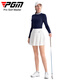 PGM Golf-Kleidung Frauenrock plissierter kurzer Rock unsichtbarer Reißverschluss freie Tailentasche mit langen Beinen YF698-Navy Blue [Top] s