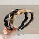 Oxygen Autumn and Winter High-end Hairbands for Female Internet Celebrities, Versatile Going Out, High Headbands, Face Washing Headbands, Pressed Hairpins, Hair Bundles, Khaki Pearl Style