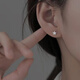 Miman (MIMORE) S925 silver small star earrings for women, trendy, high-end, temperamental earrings, small and simple, no need to pick for sleeping, and pierced ears