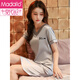 
Modal ice silk nightgown for women in summer pajamas sexy thin short-sleeved V-neck pajamas skirt thin imitation silk home clothes 1345-Rice apricot color [nightskirt] L (165)
