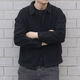 Elostenburg spring and autumn new jacket denim jacket men's Korean style trendy brand loose workwear Japanese clothes men's tops L22 black high-end customization L 105-125Jin Jin equals 0.5 kg
